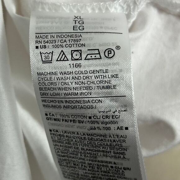 Old Navy XL Women's White Top Blouse Poplin Calla Lily New NWT - Picture 5 of 11